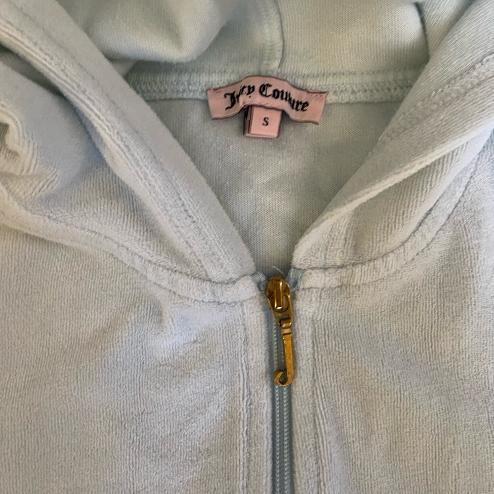 Light Blue Zip-Up Hoodie - Picture 3 of 5